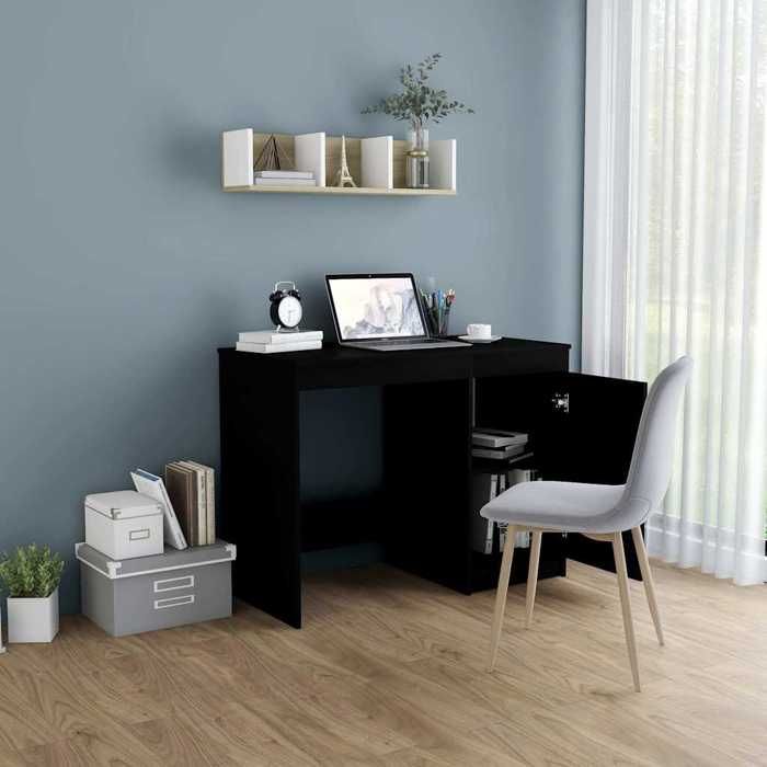 Noir bureau - VIDAXL - Pour Étudiant / salarié - Noir 100x50x76 cm Bois d’ingénierie LV5920