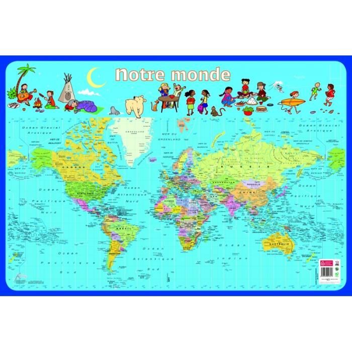 Carte du Monde à Gratter Voyage Affiche (82x59 cm), Scratch off World Map,  Grattez les Endroits Que Vous Avez Visité, Décoration D - Cdiscount Maison