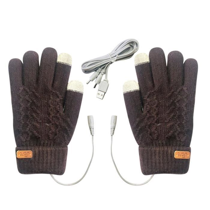 Gants Chauffants USB Pour Hommes Et Femmes - 3 Niveaux De Température - Écran Tactile - Double Face - Pour Intérieur/extérieur