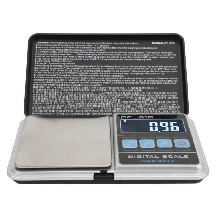Balance Numérique De Précision 0.01g à 500g - Poche Multifonction - Neuf Avec Piles