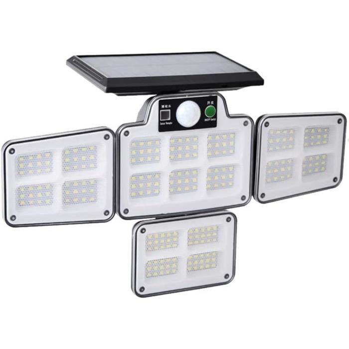 Lot De 2 Lampes Solaires Extérieur Avec Détecteur De Mouvement - 7000K, 600 Lumens, IP67, Télécommande, 4 Modes