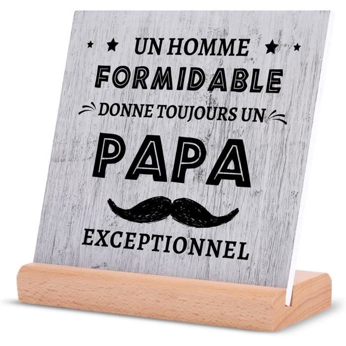 Cadeau Papa, Cadeau Anniversaire Papa, Plaque En Bois Acrylique