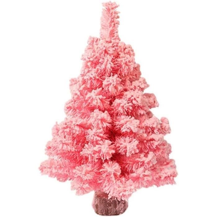 Lot De 3 Mini Sapins De Noël Artificiels 22 Cm - Décorations De Table Avec Neige - Couleurs Rouge, Or, Argent - Pour Bureau, Chambre, Fêtes