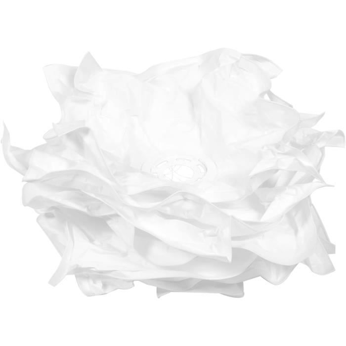 Abat-jour Origami Papier 42x42cm | Blanc, Structure Métal | Décoration Luminaire, Bureau Ou Maison