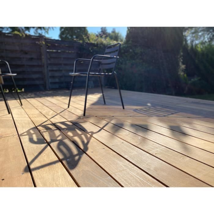 kit complet 5m2 terrasse bois exotique ipe compris lambourdes visseries et livraison sur rendez vous cdiscount jardin