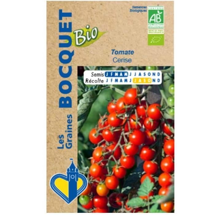 Graine - Semence - Tomate cerise- Certifiée ECOCERT FR-BIO-01