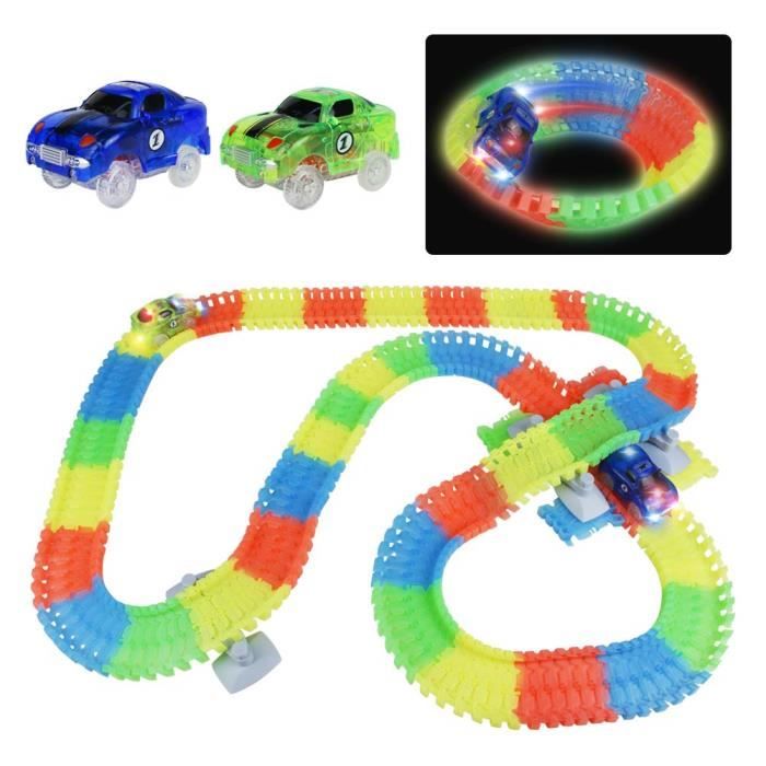 Cadeau noel,Circuit Voiture Enfant Tracks Magique Jouet Neon
