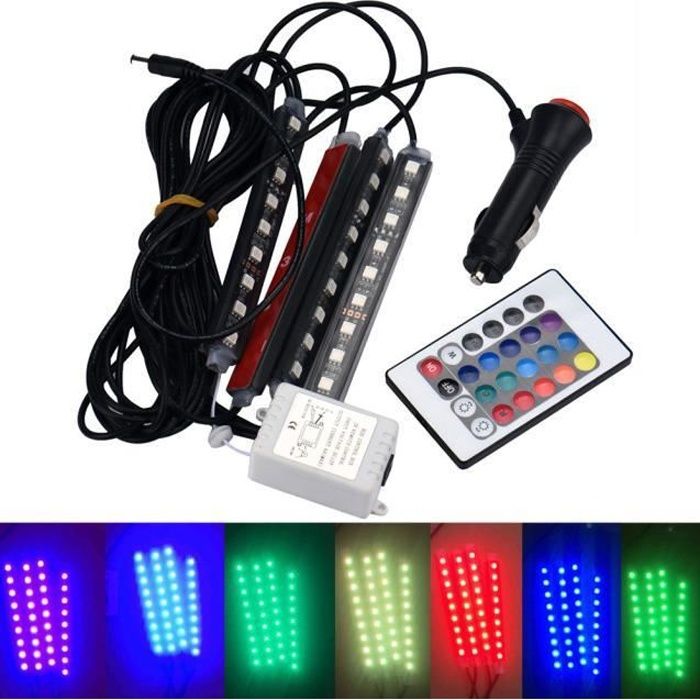 Led Pour Voiture Interieur Charge Rgb Lumiere Accessoires Pied
