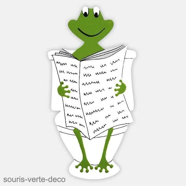 Plaque De Porte De Toilettes Humoristique Grenouille Panneau De