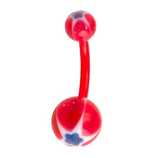 Bijou Piercing Nombril Bioflex Etoile Fleur Rouge Bleu Votrepiercing 1 6 X 10 X 5 X 8 Mm Achat Vente Piercing Banane Bijou Piercing Nombril Cdiscount