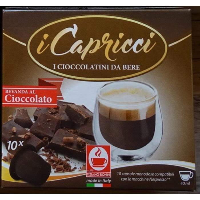 Lot de 40 capsules de chocolat chaud compatibles avec Nespresso – Lot varié  – 4 saveurs/4 boîtes : : Épicerie et Cuisine gastronomique