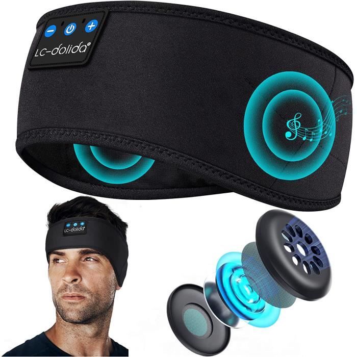 Écouteurs Bandeau Bluetooth Sans Fil - Parfaits Pour Dormir Et Le Sport - Noir, Modèle DC5V - Neuf