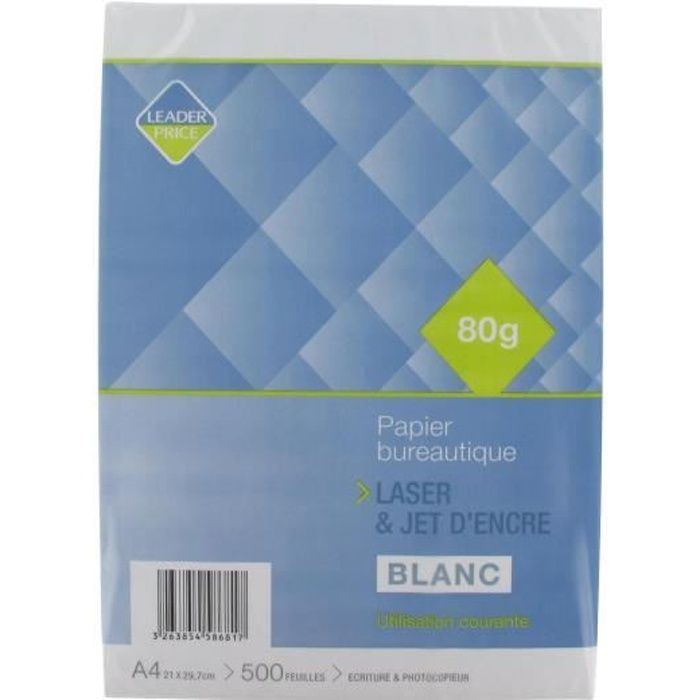 5 Ramettes de 500 feuilles papier blanc Lot de 5 Antalis Navigator 80 grammes Format A4 