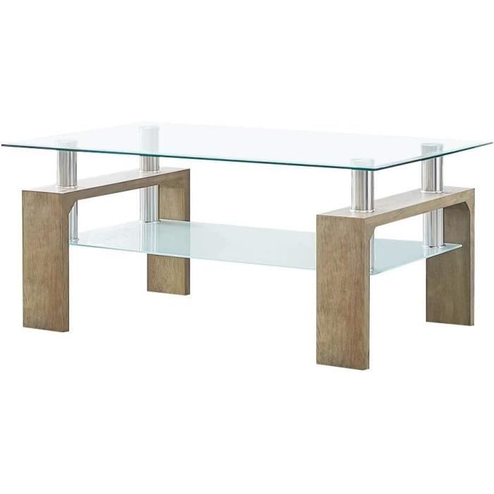 Table Basse D'aspect Bois Naturel Avec Rangement, 47'' X 23,5'' X 16'' - GAGNON - La Grande Quincaillerie