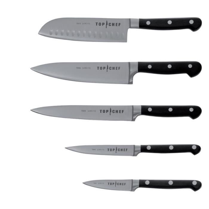 Chroma Edition Speciale Top Chef 5 Pieces Professionnel Premium Set De Couteaux Comprenant Couteau De Chef Couteau Santoku Cout Achat Vente Couteau De Cuisine Chroma Edition Speciale T4522 Cdiscount