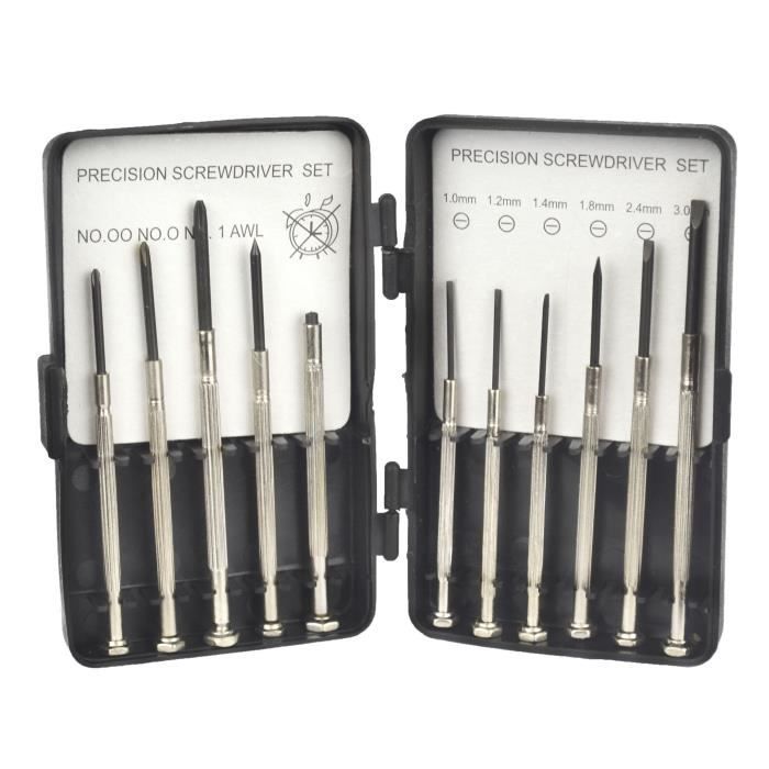 Tournevis Précision Set Mini Lunettes Kit de réparation Micro Jewellers Tools 11pcs