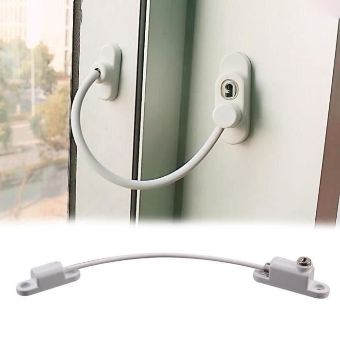 Blanc Fenêtre Porte Câble Bride Enfant Sécurité Verrouillage Upvc sécurité MAX6MUM