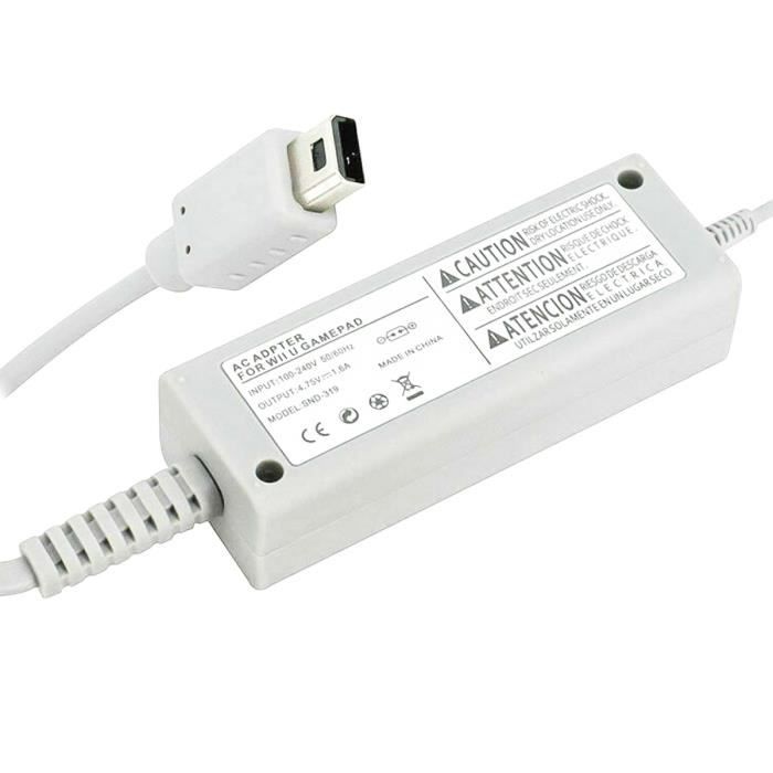 Adaptateur Secteur Alimentation pour Nitendo WII U, Connecteur Câble de