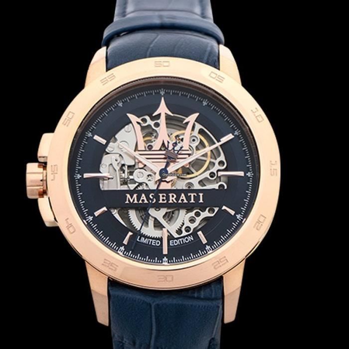 MONTRE Homme MASERATI Automatique Edition limit e Cadran Squelette