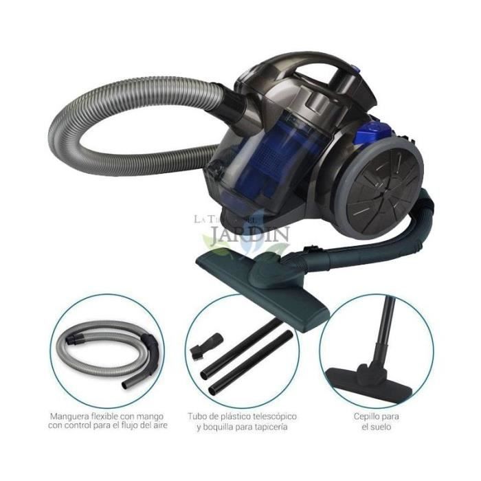 Aspirateur Traîneau sans sac Cyclonique - Aspirateur léger 1200W pour Tapis  et Sols durs- Capacité 3,0 L - Bleu - Cdiscount Electroménager