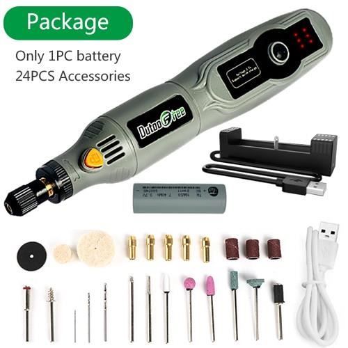 Accessoires outillage électroportatif,Perceuse électrique sans fil 3.7V  USB,graveur Rechargeable,batterie amovible- Set 2[C9004]