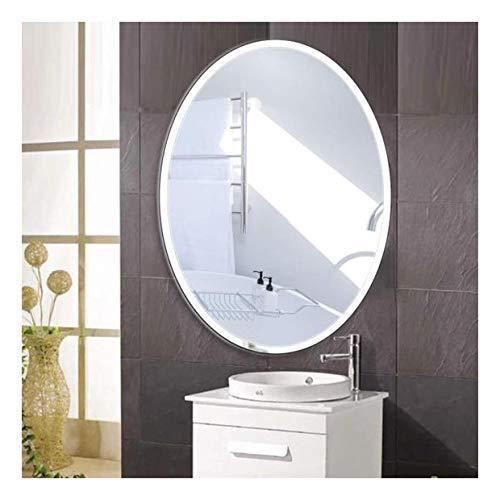 Aufhellen Miroir Mural Ovale En Verre Hd 60x80cm Avec Crochets