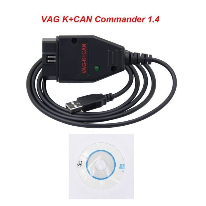VAG K with CAN K Can Commander 1.4 FTDI OBD OBD2, outil de Diagnostic automobile, câble de Scanner pour Audi- VAG K CAN 1.4