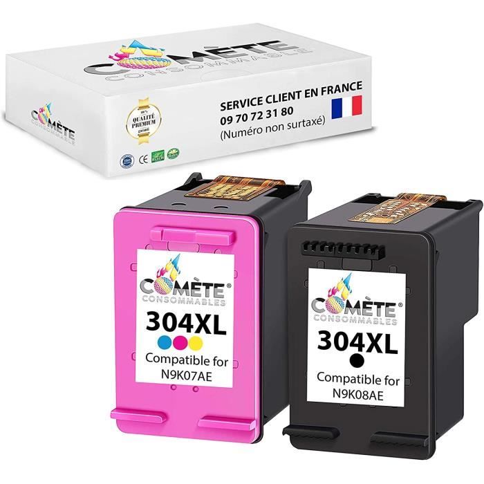 COMETE - 304 XL - 6 Cartouches d'encre Compatible avec HP 304 XL pour HP  Envy - Marque française - Cartouche imprimante - LDLC