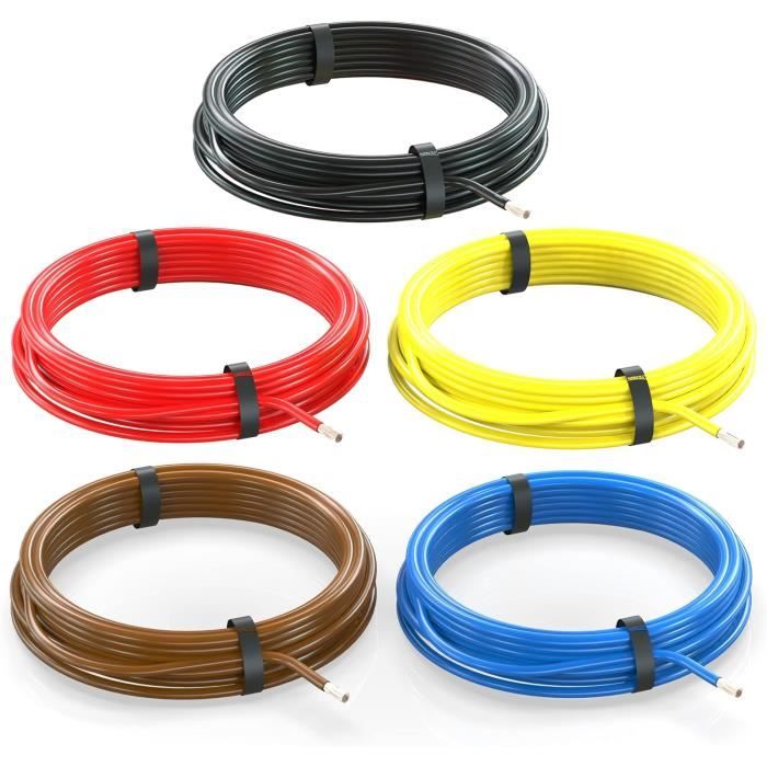 Câble Auto FLRY-B 1,5mm² - Set 5 Couleurs X 5m AUPROTEC - Fils Électriques Pour Voiture
