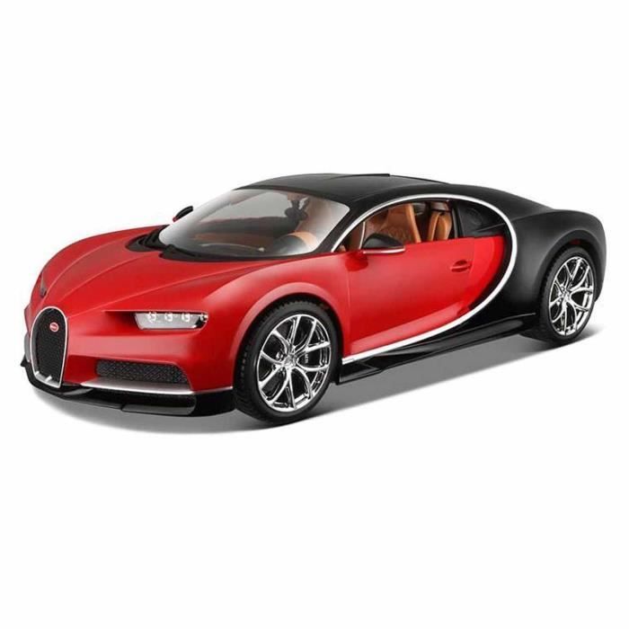Burago Vehicule En Metal Bugatti Chiron Rouge A L Echelle 1 18eme