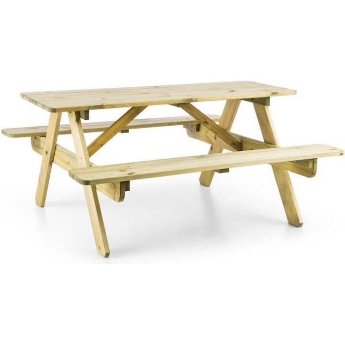 Blumfeldt Table De Pique Nique Avec Banc Meuble Jardin Pour Enfants Bois Achat Vente Ensemble Table Et Chaise De Jardin Blumfeldt Table De Pique Nique Cdiscount