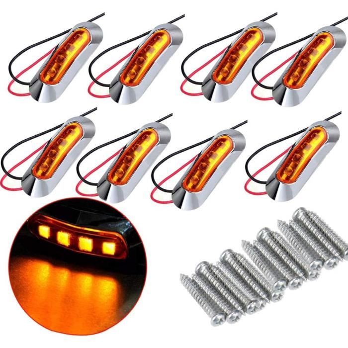 Lot De 4 Marqueurs Latéraux LED Pour Camion/Remorque/Camping-car - Étanches - Haute Performance