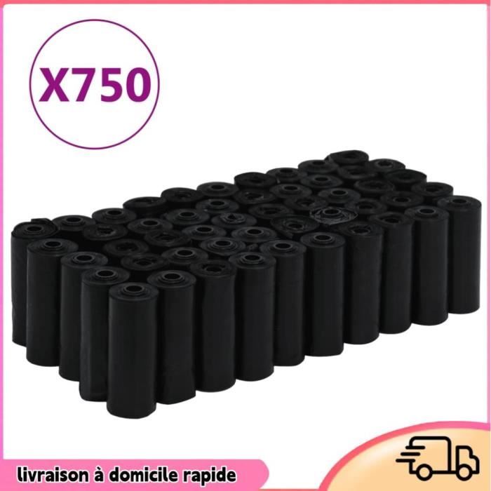 Meilleurs prix pour Cocosity Sacs à crottes pour chiens 750 pcs noir 30x20 cm PE - 7894202844332