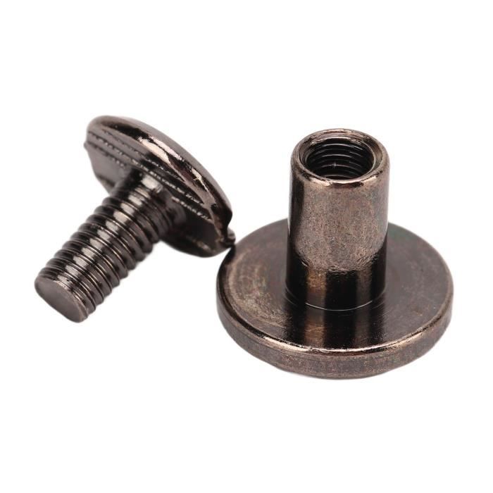 Vis De Reliure Chicago Laiton 20 Pièces Métal Chicago Screws Chicago Button Vis Pointes Pour Diy