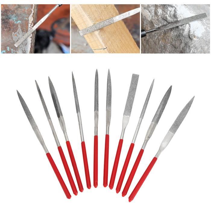 5x / Set en Bois Lime Poignée Métal Solide Col for Artisanat Outil 11cm