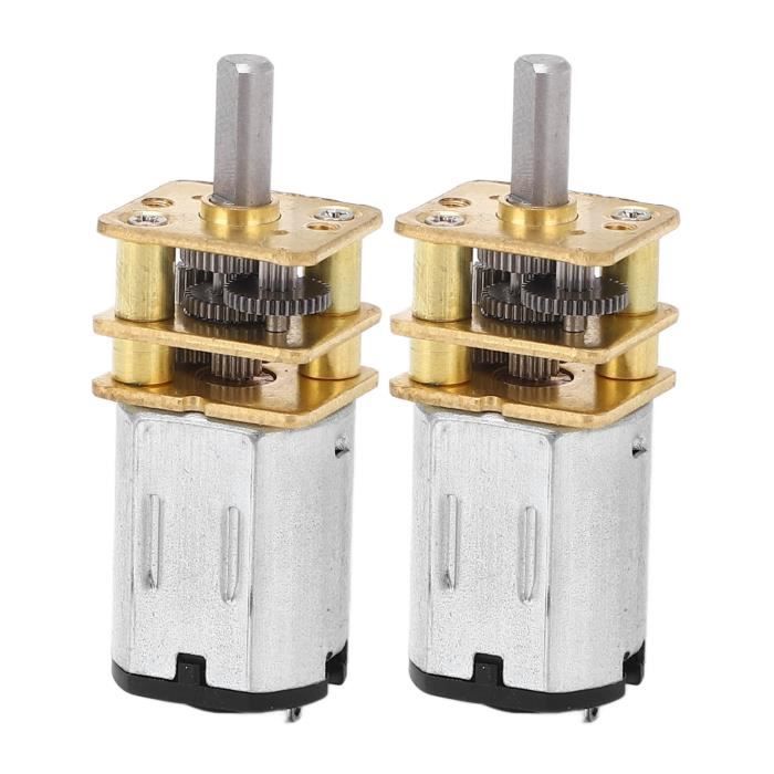 FTVOGUE Mini Moteur DC à Engrenages – 3V-9V – 100 RPM – Métal – Pour Robots Et Serrures