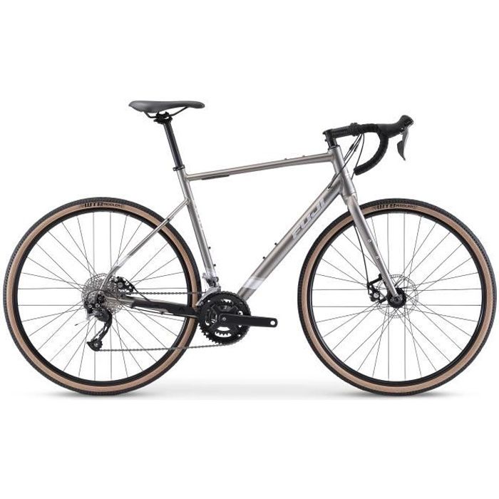 Vélo gravel Fuji Jari 2.5 Claris/Altus 2x8 54 cm - Mixte - Gris - Vélo de course - de route - Freins à disque