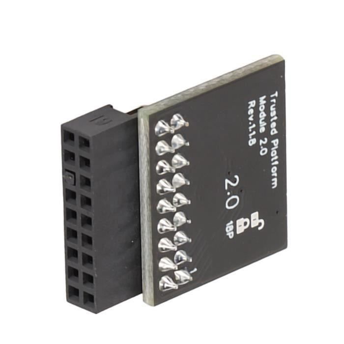Module TPM 2.0 20 Broches - Pour Carte Mère DDR4, Chiffrement Windows 11 Et Sécurité PC - 1