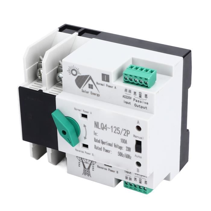 Interruttore Di Trasferimento Automatico ATS 100A 220V - Doppia Alimentazione Per Generatore, Commutazione In Millisecondi
