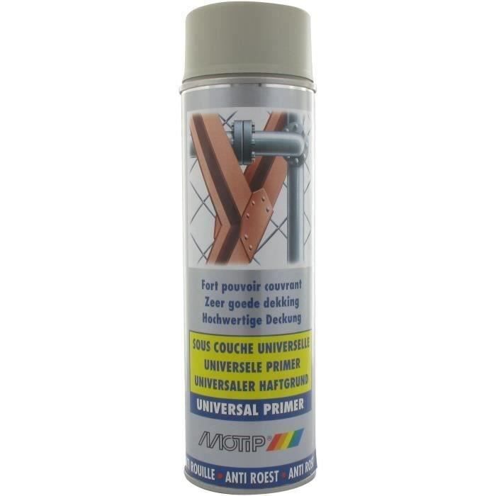 Bombe de peinture Motip ApprÃªt antirouille sable 500ml M07303 auto pour moto scooter