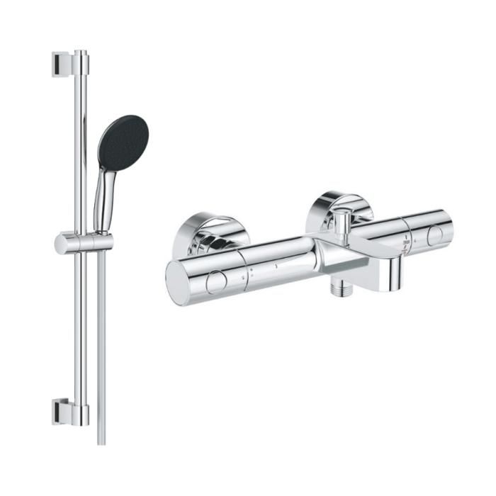 Grohe Mitigeur baignoire Grohtherm et ensemble de douche Vitalio Start