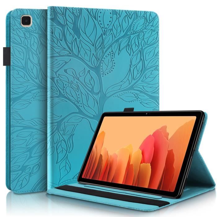 Housse Samsung Galaxy Tab A7 2020 SM T500 T505 10.4 Coque Tablette Pochette Leger PU Cuir Bleu