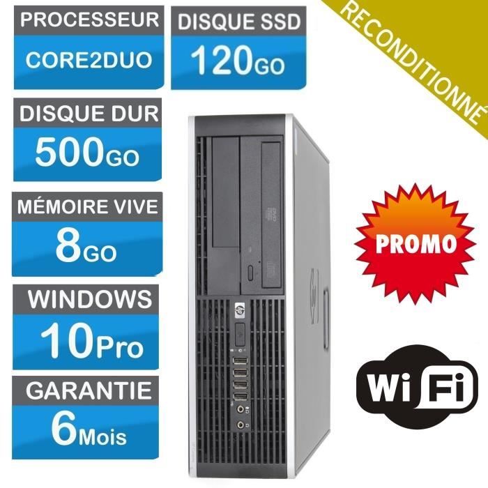 Acheter HP 8000 Pro - SSD 120Go - HDD 500G 8Go - Win 10 - Core2Duo - Clé Wifi Reconditionné - 149,00 € HP 8000 Pro - SSD 120Go - HDD 500G 8Go - Win 10 - Core2Duo - Clé Wifi Reconditionné - Hewlett-Packard reconditionné disponible sur Cdiscount Seconde Vie