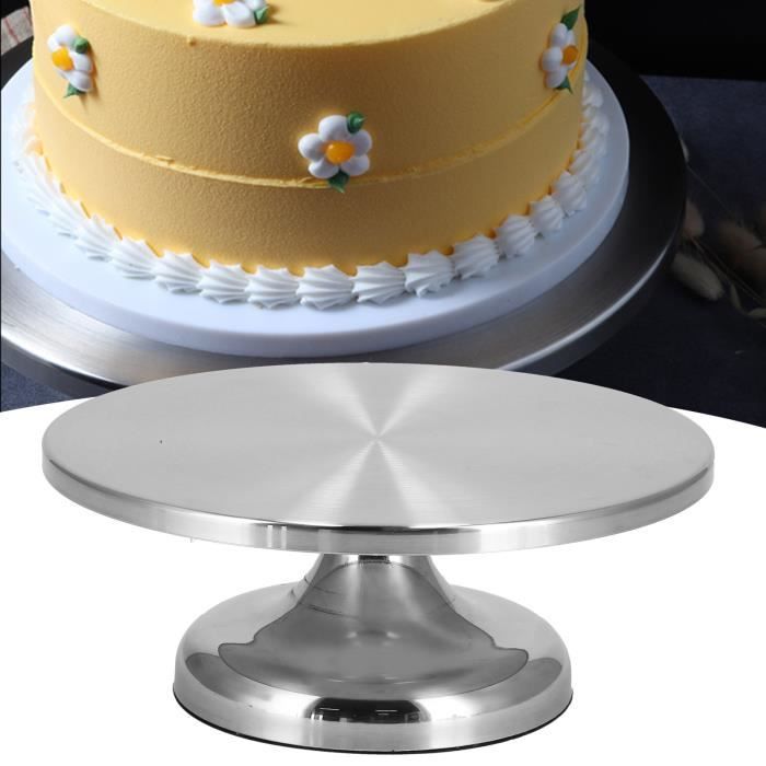 Plateau Tournant Marbre Naturel Ø30 Cm – Rotation 360° Silencieuse, Rangement Cuisine & Gâteau Élégant