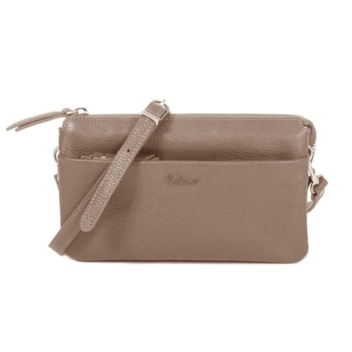 pochette taupe