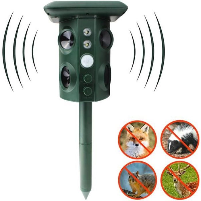 Repulsif Chat Ultrason Solaire Repulsif Chat Exterieur Pour Eloigner Les Animaux Nuisibles De Votre Jardin Cdiscount Jardin