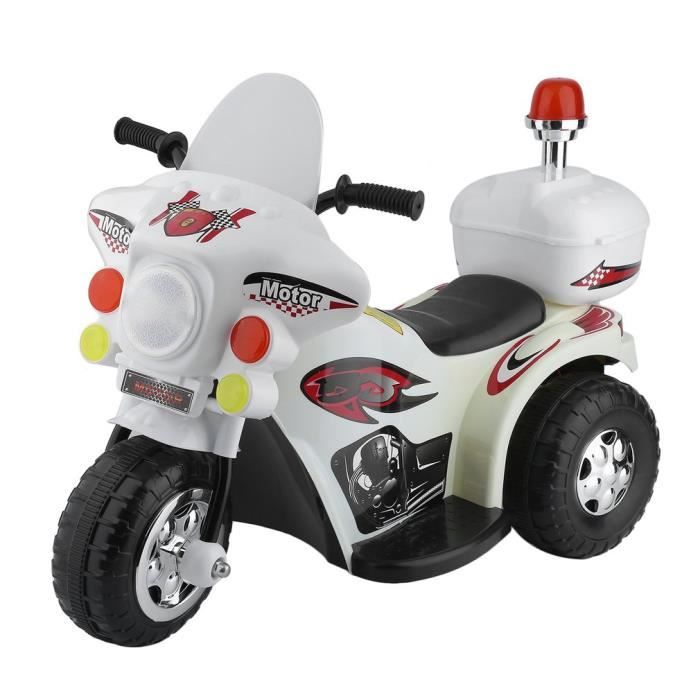 Moto électrique police CHIPS blanche