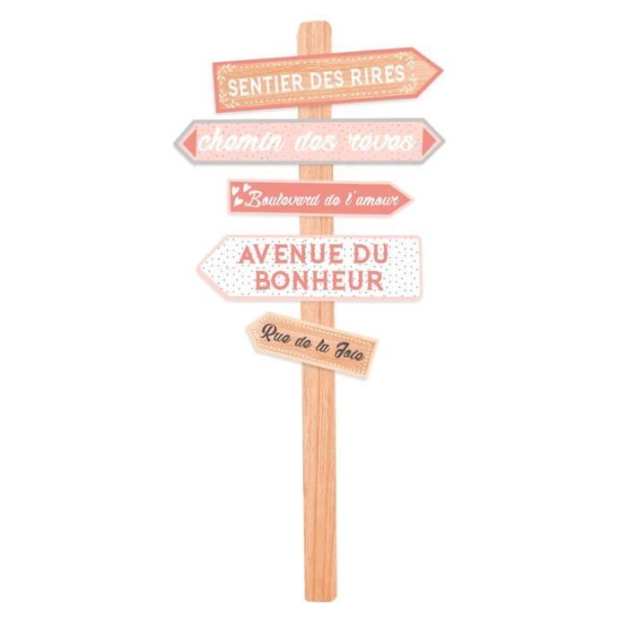 Plaque Bois Panneaux D Orientation Rose Rire Reves Amour Bonheur Joie x36 Cm R2281 Achat Vente Tableau Toile Cdiscount