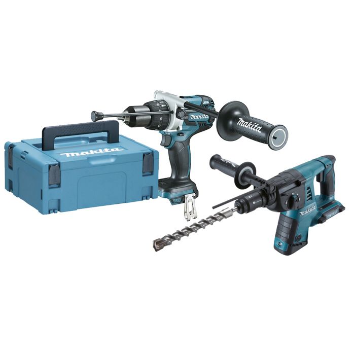 Pack électroportatif 2 machines 18 V + 4 batteries 5Ah + chargeur + coffrets MAKPAC - MAKITA - DLX2101PTJ