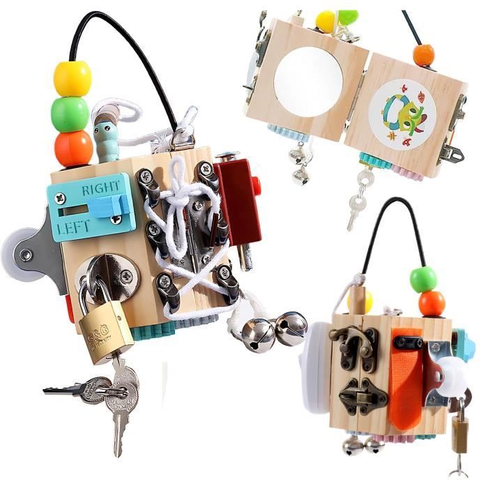 Cube D'Activité Bébé 7 En 1 En Bois Busy Board Montessori - Jouet Éducatif Sensoriel Pour Tout-Petits Garçons Et Filles Jouet éducatif Tout Petit